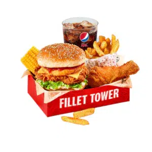 Fillet Tower Box Meal with 1 Piece of Chicken