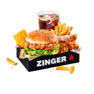 Zinger Box Meal with 2 Hot Wings